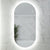 Pill Oval 500mm x 1000mm Frontlit and Backlit LED Frameless Mirror with Frosted Glass Border and Demister