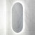 Pill Oval 500mm x 1000mm Frontlit and Backlit LED Frameless Mirror with Frosted Glass Border and Demister