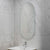 Pill Oval 500mm x 1000mm Frontlit and Backlit LED Frameless Mirror with Frosted Glass Border and Demister