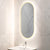 Pill Oval 500mm x 1000mm Frontlit and Backlit LED Frameless Mirror with Frosted Glass Border and Demister