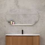 Pill Oval 600mm x 1200mm Backlit LED Mirror with Polished Edge and Demister