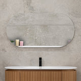 Pill Oval 600mm x 1200mm Backlit LED Mirror with Polished Edge and Demister