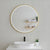 Circa Round 800mm Frontlit LED Mirror with Brushed Brass (Gold) Frame and Demister