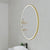 Circa Round 800mm Frontlit LED Framed Mirror with Demister, Brushed Brass (Gold) Frame *Clearance Stock*