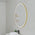 Circa Round 800mm Frontlit LED Mirror with Brushed Brass (Gold) Frame and Demister