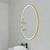 Circa Round 800mm Frontlit LED Mirror with Brushed Brass (Gold) Frame and Demister