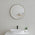 Circa Round 600mm Frontlit LED Mirror with Matte Black Frame and Demister