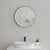 Circa Round 600mm Frontlit LED Mirror with Matte Black Frame and Demister