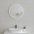 Circa Round 600mm Frontlit LED Mirror with Matte White Frame and Demister