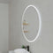 Circa Round 800mm Frontlit LED Mirror with Matte White Frame and Demister
