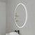 Circa Round 1000mm Frontlit LED Mirror with Matte White Frame and Demister