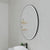 Circa Round 800mm Frontlit LED Mirror with Matte Black Frame and Demister