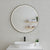Circa Round 800mm Frontlit LED Mirror with Matte Black Frame and Demister