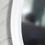 Circa Round 600mm Frontlit LED Framed Mirror with Demister, Matte White Frame