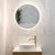 Circa Round 600mm Frontlit and Backlit LED Frameless Mirror with Frosted Glass Border and Demister