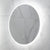 Circa Round 600mm Frontlit and Backlit LED Frameless Mirror with Frosted Glass Border and Demister
