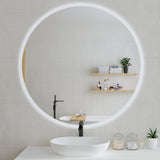 *Clearance* Circa Round 1200mm LED Mirror with Frosted Glass Border and Demister
