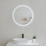 Circa Round 600mm LED Mirror with Frosted Glass Border and Demister
