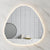 Delphi Egg 1000mm LED Mirror with Frosted Glass Border and Demister