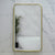 Retti Rectangular 450mm x 750mm Frontlit LED Framed Mirror with Demister, Brushed Brass (Gold) Frame