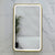 Retti Rectangular 450mm x 750mm Frontlit LED Framed Mirror with Demister, Brushed Brass (Gold) Frame