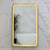 Retti Rectangular 450mm x 750mm Frontlit LED Framed Mirror with Demister, Brushed Brass (Gold) Frame