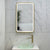 Retti Rectangular 450mm x 750mm Frontlit LED Framed Mirror with Demister, Brushed Brass (Gold) Frame