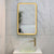 Retti Rectangular 450mm x 750mm Frontlit LED Framed Mirror with Demister, Brushed Brass (Gold) Frame