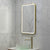Retti Rectangular 450mm x 750mm Frontlit LED Framed Mirror with Demister, Brushed Brass (Gold) Frame