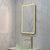 Retti Rectangular 450mm x 750mm Frontlit LED Framed Mirror with Demister, Brushed Brass (Gold) Frame