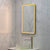 Retti Rectangular 450mm x 750mm Frontlit LED Framed Mirror with Demister, Brushed Brass (Gold) Frame