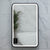 Retti Rectangular 450mm x 750mm Frontlit LED Framed Mirror with Demister, Matte Black Frame