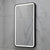 Retti Rectangular 450mm x 750mm Frontlit LED Framed Mirror with Demister, Matte Black Frame