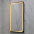Retti Rectangular 450mm x 750mm Frontlit LED Framed Mirror with Demister, Matte Black Frame