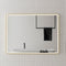 Retti Rectangular 1200mm x 900mm Frontlit LED Mirror with Brushed Brass (Gold) Frame and Demister