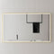 Retti Rectangular 1500mm x 900mm Frontlit LED Mirror with Brushed Brass (Gold) Frame and Demister
