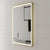 Retti Rectangular Frontlit LED Mirror with Brushed Brass (Gold) Frame and Demister | 5 sizes available, from 450mm to 1500mm |