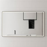 Retti Rectangular 1500mm x 900mm Frontlit LED Framed Mirror with Demister, Matte Black Frame