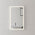 Retti Rectangular 450mm x 750mm Frontlit LED Mirror with Matte White Frame and Demister