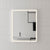 Retti Rectangular 600mm x 750mm Frontlit LED Framed Mirror with Demister, Matte White Frame *Clearance Stock*