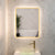 Retti Rectangular 600mm x 750mm Frontlit and Backlit LED Frameless Mirror with Frosted Glass Border and Demister