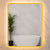 Retti Rectangular 600mm x 750mm Frontlit and Backlit LED Frameless Mirror with Frosted Glass Border and Demister