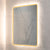 Retti Rectangular 600mm x 750mm Frontlit and Backlit LED Frameless Mirror with Frosted Glass Border and Demister