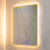 Retti Rectangular 600mm x 750mm Frontlit and Backlit LED Frameless Mirror with Frosted Glass Border and Demister