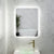 Retti Rectangular 600mm x 750mm Frontlit and Backlit LED Frameless Mirror with Frosted Glass Border and Demister