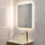 Retti Rectangular 600mm x 750mm Frontlit and Backlit LED Frameless Mirror with Frosted Glass Border and Demister