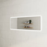 Retti Rectangular 1800mm x 600mm LED Mirror with Frosted Glass Border and Demister