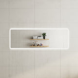 Retti Rectangular 1800mm x 600mm LED Mirror with Frosted Glass Border and Demister