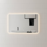 *Clearance* Retti Rectangular 1200mm x 750mm LED Mirror with Frosted Glass Border and Demister