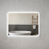 Retti Rectangular 1200mm x 900mm LED Mirror with Frosted Glass Border and Demister